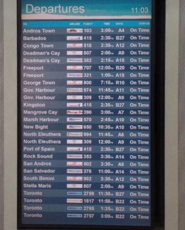Departures Board Nassau